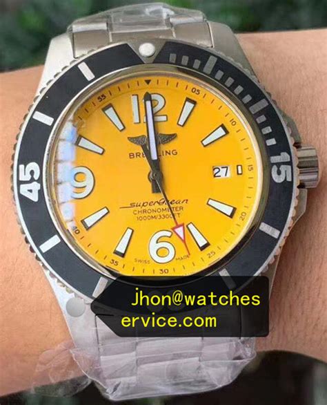 breitling replicas yellow dail face|breitling watches yellow face.